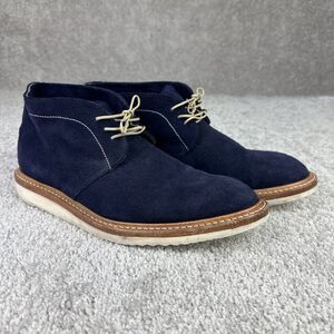Noah Waxman Lenox Navy Three Eyelet Chukka in‎ Suede Boots Men's Size 10.5